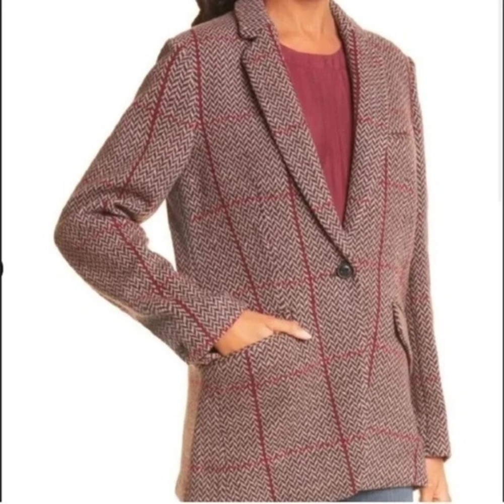 Rag & Bone Margot Plaid Wool Blend Blazer NWT